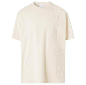 【2F】Luxemporium睿锦尚品 BURBERRY  刺绣字男士宽松圆领短袖恤