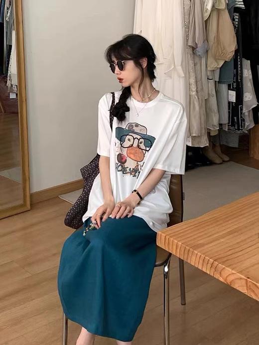 【限时价】喜出100%棉-潮牌趣味眼镜鸭鸭  印花情侣T恤 商品图0