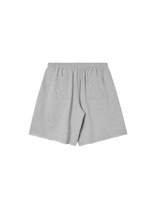 EVISTUB/E-4CDK325/250G棉混纺针织舒适复古宽松卷边休闲短裤 商品图0