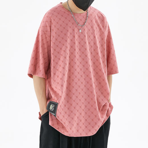 【超大码】【新款DSY】大依优型大码圆领短袖T恤夏季加肥加大肥佬休闲宽松透气上衣男士半袖夏装 商品图1