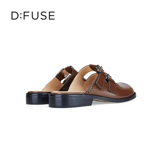 【伯爵奶茶】D:FUSE迪芙斯2024夏季新款复古雕花文艺包头玛丽珍穆勒拖DF41110160 商品图2