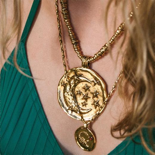 订购6个月到｜Goossens Paris-Talisman Astro-红色 勋章 项链［法国设计师］ 商品图1