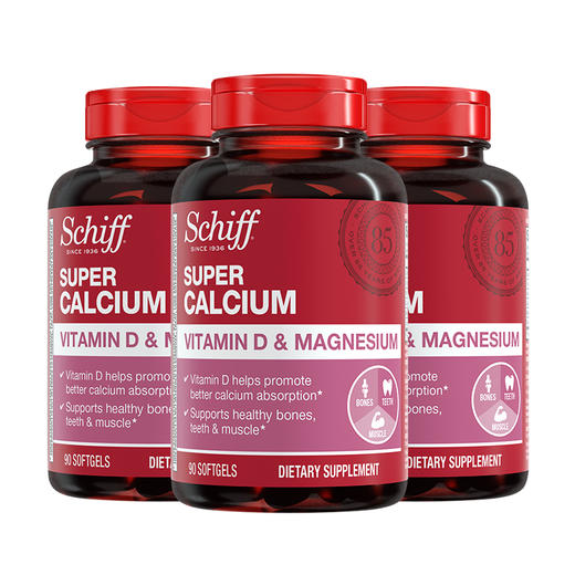 Schiff 旭福 超级液体钙加镁 90粒x3瓶 商品图0