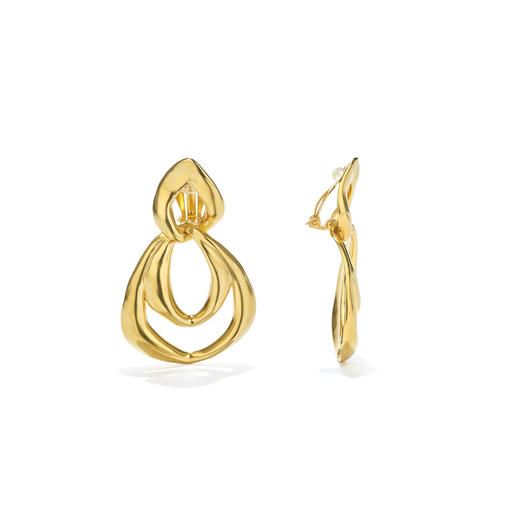 订购4周到｜Goossens Paris-Spirale-金色 吊坠耳环［法国设计师］ 商品图0