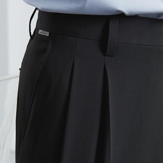 【易打理】柒牌男士商务西裤2024春季新款双褶直筒修身西装长裤子	126H71050 商品图2