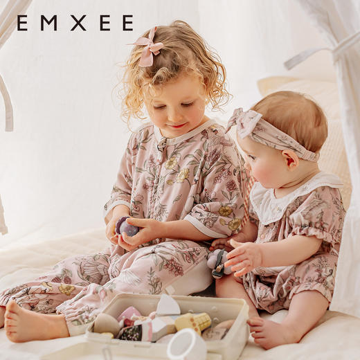 【宝宝安睡】EMXEE嫚熙婴童纱罗七分袖分腿睡袋 商品图5
