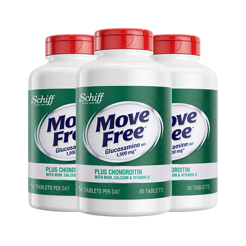 MoveFree 益节 高钙氨糖80粒x3瓶