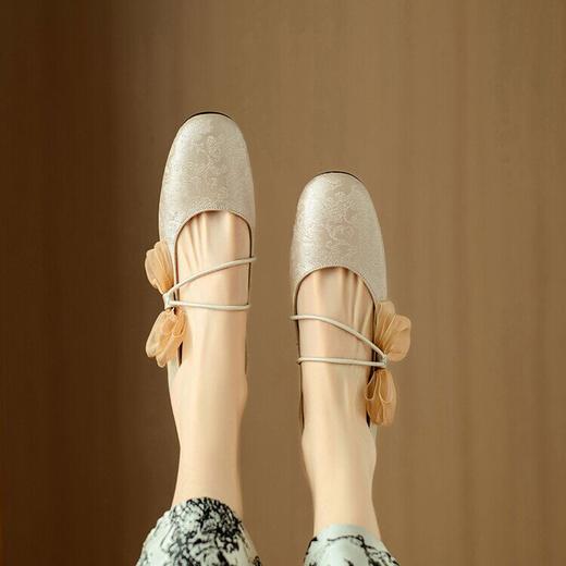 【预售5天】文艺复古风蝴蝶结玛丽珍女鞋，圆头粗跟气质百搭浅口单鞋NJMK&K963 商品图2
