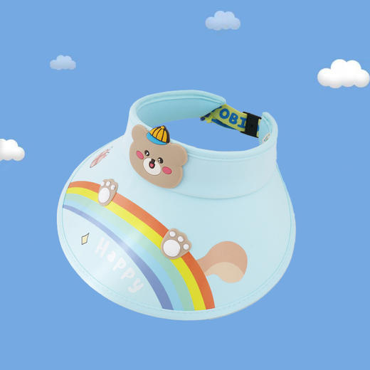 儿童空顶帽男女童宝宝夏季沙滩帽中大童户外防紫外线防晒帽遮阳帽 商品图1