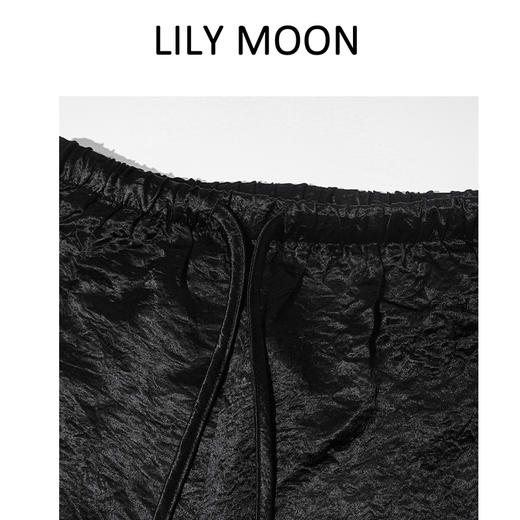 【100%醋酸】LILY MOON夏季冰凌皱全醋酸极简抽绳阔腿裤气质肌理感 商品图2