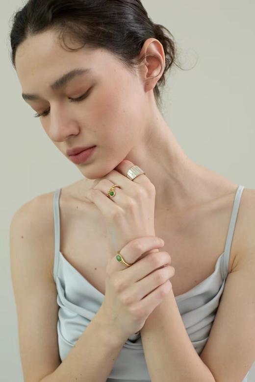 SOL DE VERANO 半岛苒美系列玉吊坠开口戒指 商品图1