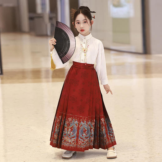 女童马面裙套装唐装-送项链XWN2709 商品图3