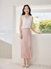 【专属特价】熙世界粉色新中式半身裙夏季2025新款国风提花开叉直筒包臀长裙 商品缩略图4