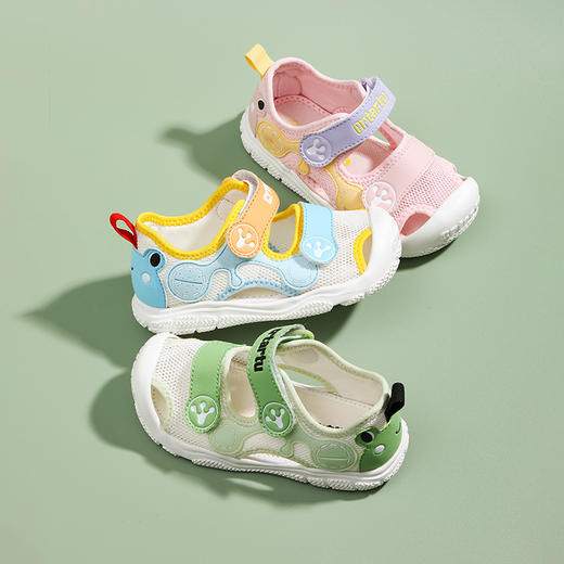 卡特兔女童学步鞋夏季儿童驱蚊男宝宝机能鞋子透气婴幼儿凉鞋软底 商品图3