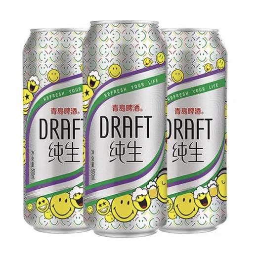 青岛啤酒纯生500ml 商品图0