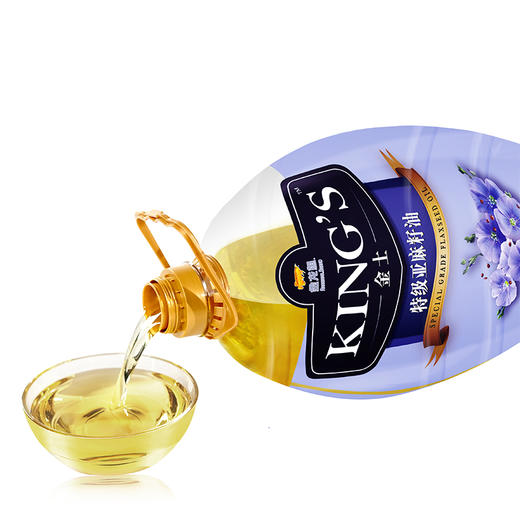 金龙鱼KING'S 食用油进口原料 特级初榨亚麻籽油5L 商品图3