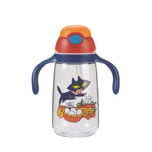 小木马大嘴猴儿童吸管学饮杯带手柄背带斜挎水杯 商品图2