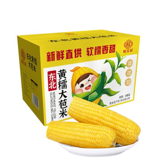  稻宝昌 东北鲜制黄糯玉米棒真空 8穗2200g 商品图0