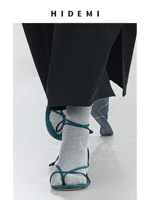 HIDEMI极简细带设计感绑带小猫跟凉鞋 商品图2