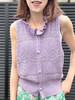 TYNVIE 针织开钮马甲 - 丁香紫 商品缩略图4
