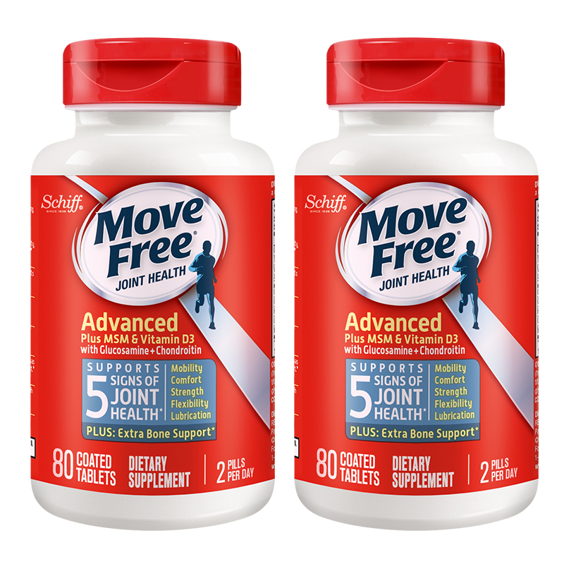 MoveFree 益节 氨糖维骨力蓝瓶80粒x2瓶