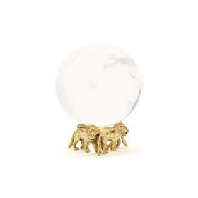 订购6个月到｜Goossens Paris-经典 Lions-天然水晶 三狮水晶球（M）［法国设计师］