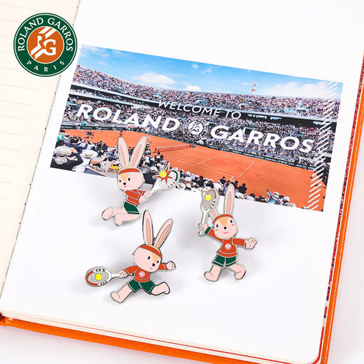 罗兰加洛斯法网网球赛事纪念周边徽章金属收藏胸针兔子礼物赠品 商品图0
