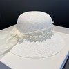 优雅编珍珠网纱，遮阳帽蝴蝶结法式帽LJX-007 商品缩略图2