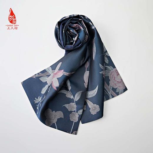 SAINTJOY/上久楷 女士宋锦双面长巾 围巾 瑶林百花 SCS23009 商品图12