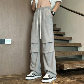 【新款DSY】大依优型大码薄款直筒休闲裤加肥加大男装舒适胖子肥佬百搭工装裤运动裤长裤