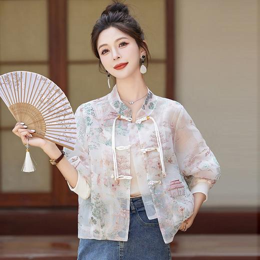 TZW-新中式国风女装刺绣盘扣外套 商品图3