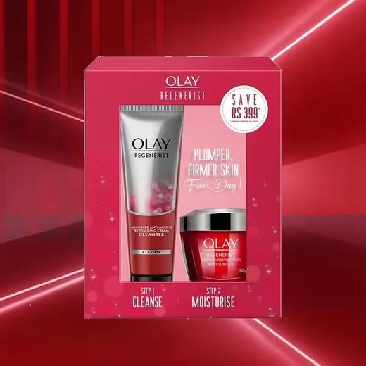 【保税区包邮直发】OLAY玉兰油大红瓶新生塑颜两件套洗面奶100g+面霜50g 泰国版 26.01 商品图1