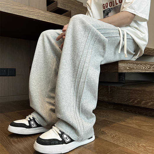 【新款DSY】大依优型大码薄款直筒休闲裤加肥加大男装舒适胖子肥佬百搭工装裤运动裤长裤 商品图1