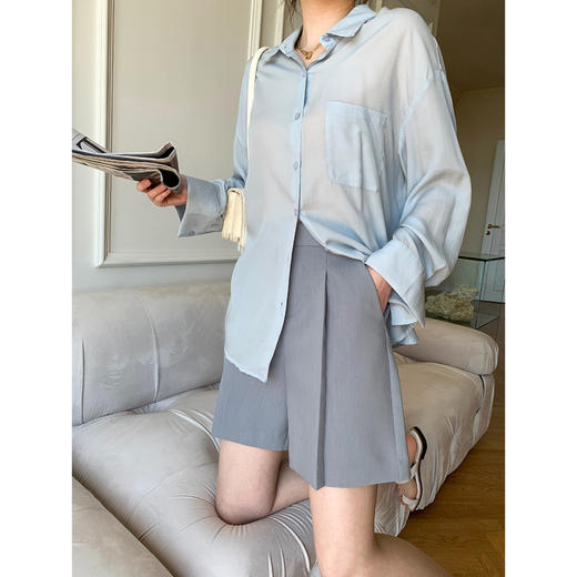 夏季【高级感西装短裤】高腰a字五分裤 显瘦设计感休闲中裤 商品图1