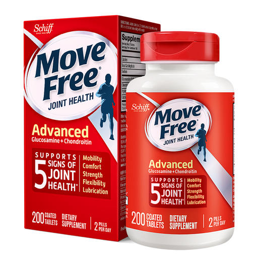 MoveFree 益节 氨糖维骨力红瓶200粒x2瓶 商品图0