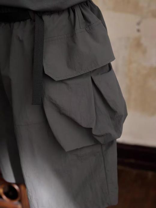 EVISTUB/E-4CDK141/三色复古机能调节口袋防泼工装宽松运动短裤 商品图1