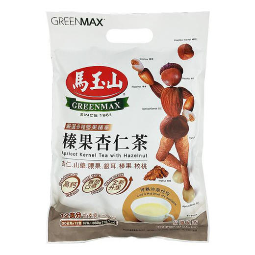 淼森花境丨台湾马玉山山药黑芝麻糊榛果杏仁茶360g坚果种籽谷豆粉336g进口粉食品粗粮代餐 商品图5