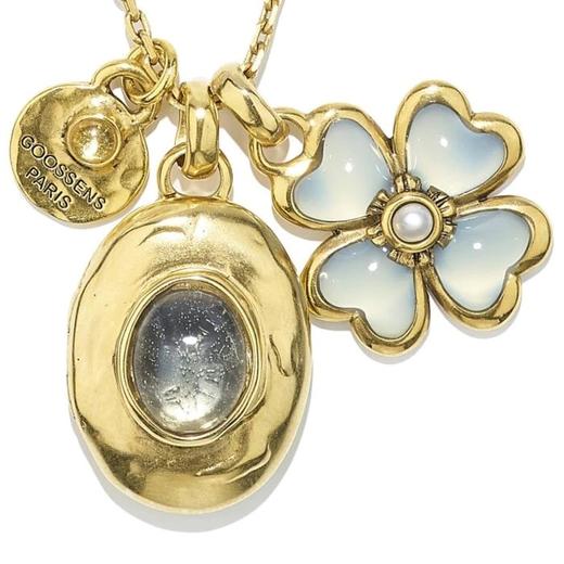 北京仓｜Goossens Paris-Talisman Trèfle-丹宁蓝 四叶草 项链［法国设计师］ 商品图3