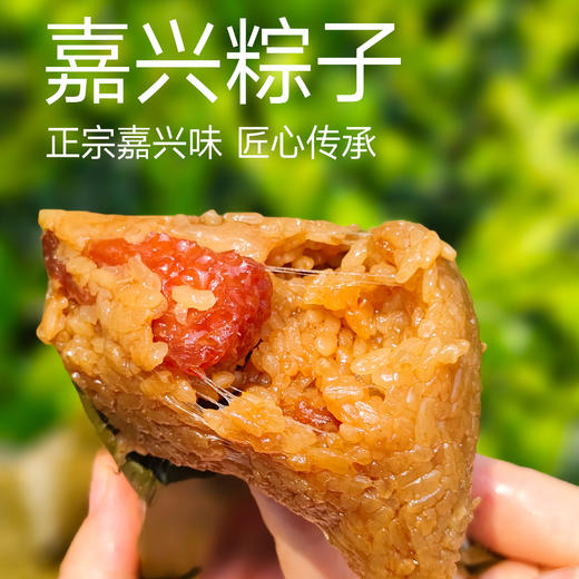 新货预订 | 嘉兴粽【单个装】好食材好味道（定制透明真空包装 ）   保质期180天 请常温避光阴凉处保存【端午粽】 商品图0