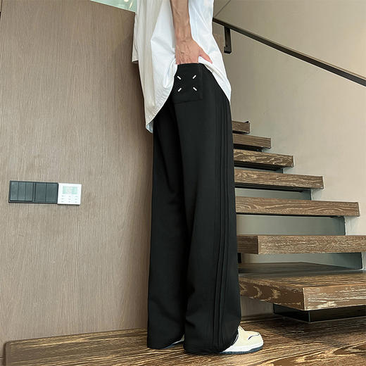 【新款DSY】大依优型大码薄款直筒休闲裤加肥加大男装舒适胖子肥佬百搭工装裤运动裤长裤 商品图3