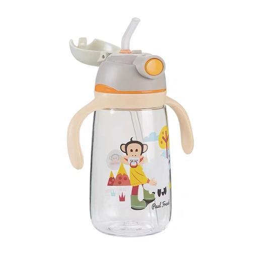 小木马大嘴猴儿童吸管学饮杯带手柄背带斜挎水杯 商品图3