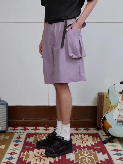 EVISTUB/E-4CDK141/三色复古机能调节口袋防泼工装宽松运动短裤 商品图0