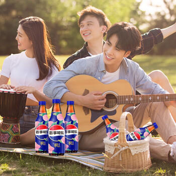 百事可乐Pepsi 太汽系列 白桃乌龙味 碳酸饮料汽水 500ml*12瓶 整箱装 商品图1