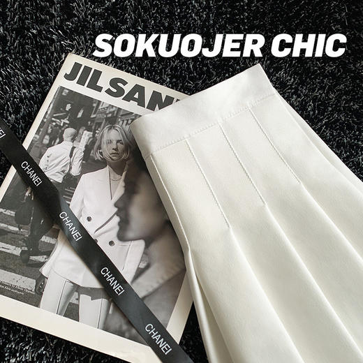 夏季【a字高腰大码半身裙】高品质百褶裙女 日系学生防走光jk短裙 商品图5