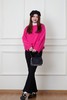 AVA 玫红色圆领百搭卫衣上衣 5328 商品缩略图2