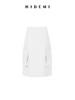 HIDEMI 小男孩系列极简口袋工装感中短款半身裙 白色/藏蓝色/军绿色 商品缩略图11