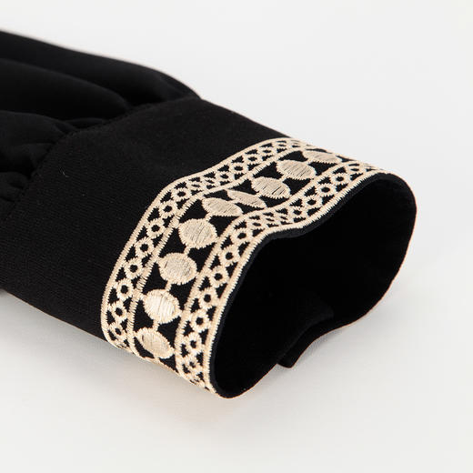 PF835斯尔丽2024新款新中式国风绣花盘扣改良拼接荷叶边裙摆显瘦连衣裙 商品图5