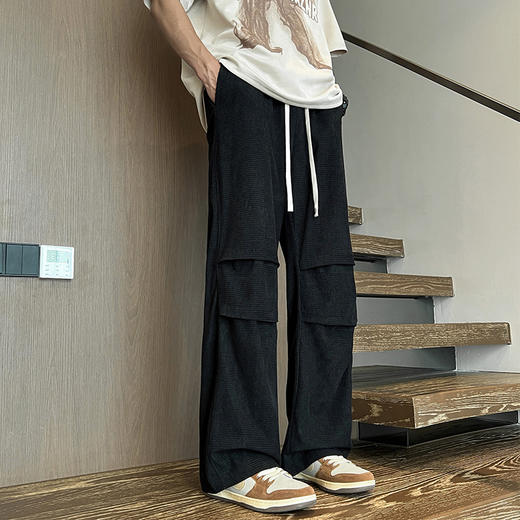 【新款DSY】大依优型大码薄款直筒休闲裤加肥加大男装舒适胖子肥佬百搭工装裤运动裤长裤 商品图1