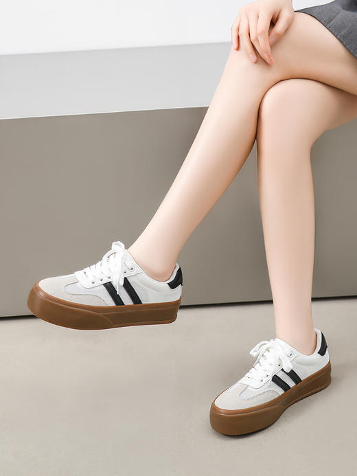 JRO1E-德训鞋女春夏新款百搭厚底板鞋 商品图3