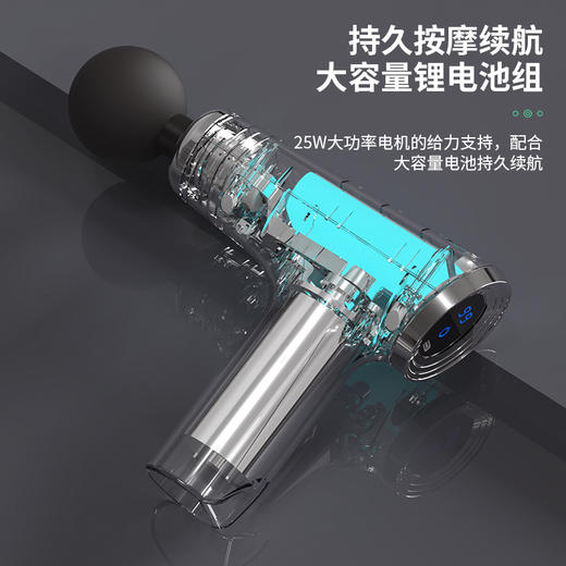 【掌控全身，解放你的肌肉】迷你便携，全身深度按摩，让办公族和运动爱好者告别酸痛肌肉。六档力度、四款按摩头，适合大肌肉群，释放压力，轻松舒缓！父亲节母亲节优选 商品图3